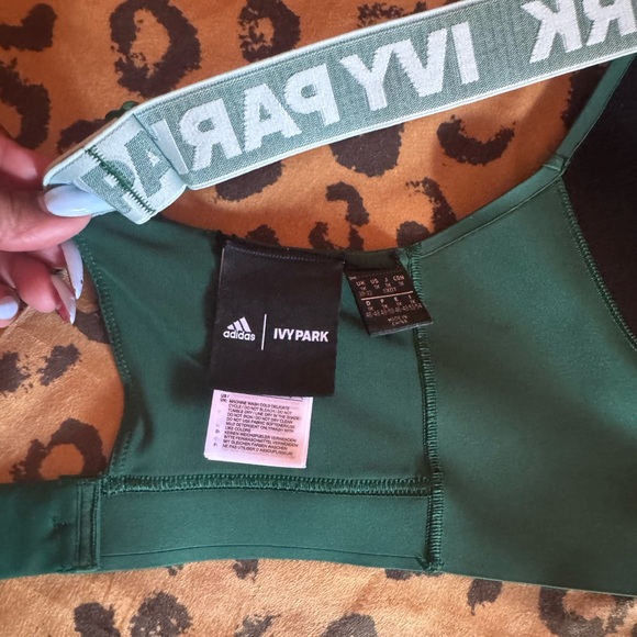 Adidas x Ivy Park Cutout Sport Bra - Dark Green/Mint - Picture 5 of 5